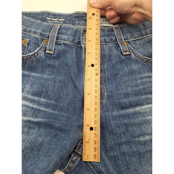 AG Adriano Goldschmied Nikki Crop Relaxed Skinny Women's SZ 29R Distressed Cutof - Picture 5 of 7